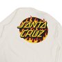Camiseta Santa Cruz X Thrasher Flame Dot Collab M/L Off White
