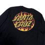 Camiseta Santa Cruz X Thrasher Flame Dot Collab M/L Preto