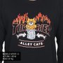 Camiseta Thrasher Alley Cats M/L Preto