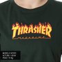 Camiseta Thrasher Flame Feminina Verde Musgo