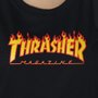 Camiseta Thrasher Flame Logo Preto Feminino