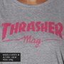 Camiseta Thrasher Mag Logo Girl Mescla/Rosa