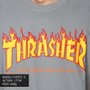 Camiseta Thrasher Magazine Flame Logo Cinza