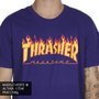 Camiseta Thrasher Magazine Flame Logo Roxo