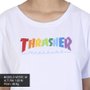 Camiseta Thrasher Magazine Rainbow Mag Feminina Branco