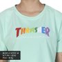 Camiseta Thrasher Magazine Rainbow Mag Feminina Verde Agua