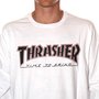 Camiseta Thrasher x Independent Manga Longa BTG Branco