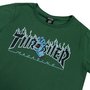 Camiseta Thrasher X Santa Cruz Screaming Flame Logo Feminino Verde