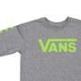 Camiseta Vans Classic Sleeve Check Boys Juvenil M/L Cinza Mescla