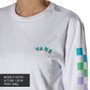 Camiseta Vans Manga Longa Boyfriend Radiete Branco