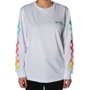 Camiseta Vans Manga Longa Boyfriend Radiete Branco