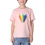 Camiseta Vans Rainbow Crew Infantil Rosa Claro