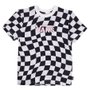 Camiseta Vans Warped 66 Juvenil Checkerboard Preto