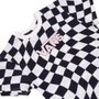 Camiseta Vans Warped 66 Juvenil Checkerboard Preto