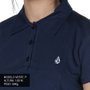 Camiseta Volcom Heather Polo Feminina Azul Marinho