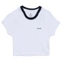 Camiseta Volcom Lil Volcom Cropped Branco/Preto