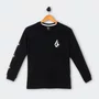 Camiseta Volcom M/L Iconic Juvenil Preto
