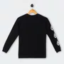 Camiseta Volcom M/L Iconic Juvenil Preto
