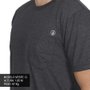 Camiseta Volcom Solid Pocket Long Fit Mescla Preto