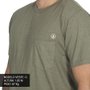Camiseta Volcom Solid Pocket Long Fit Verde Mescla