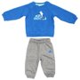Conjunto Agasalho Adidas Infantil Jogg Azul/Mescla