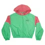 Jaqueta Child Tactel Feminina Star Trackpants Verde/Rosa