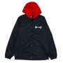 Jaqueta Independent Span Hooded Coach Corta Vento Preto/Vermelho