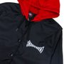 Jaqueta Independent Span Hooded Coach Corta Vento Preto/Vermelho