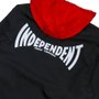Jaqueta Independent Span Hooded Coach Corta Vento Preto/Vermelho