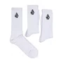 Kit Meia Volcom Cotton Blend 3pk Branco