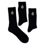 Kit Meia Volcom Cotton Blend Preto