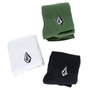 Kit Meia Volcom Solid Stone Sortida Branco/Verde/Preto