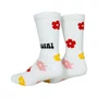 Meia Altai Flores Branco