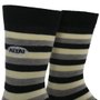 Meia Altai Listrada Preto/Cinza/Creme