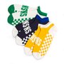 Meia Vans Buggin Out Canoodle 3 Pack Verde/Amarelo/Azul
