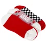 Meia Vans Racing Red Fuego Canoodle Vermelho/Preto/Branco