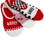 Meia Vans Racing Red Fuego Canoodle Vermelho/Preto/Branco