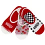 Meia Vans Racing Red Fuego Canoodle Vermelho/Preto/Branco