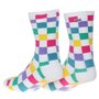Meia Vans Ticker Sock Checkerboard Branco/Colorido
