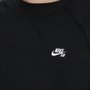Moletom Nike SB Careca Icon Crew Logo Bordado Preto/Branco