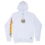 Moletom Santa Cruz Flaming Dice Dot Front Hoodie Branco