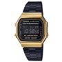Relógio De Pulso Casio Vintage Digit A168wegb-1bdf-Sc Preto/Dourado
