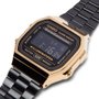 Relógio De Pulso Casio Vintage Digit A168wegb-1bdf-Sc Preto/Dourado