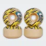 Roda Milk Burning Skull Classic 101a Off/Amarelo