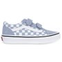 Tênis Vans Old Skool V Juvenil Checkerboard Azul/Branco