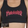 Top Thrasher Magazine Flame Hot Girl Preto